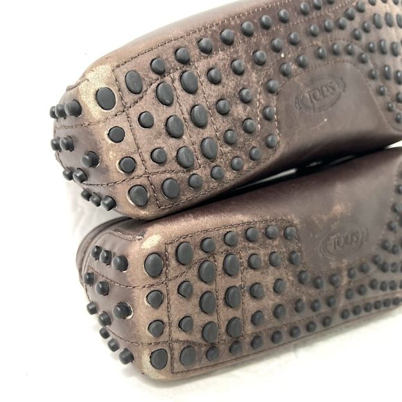 Tod’s Mens Brown Leather Driving Shoes Size 9.5 main image 4